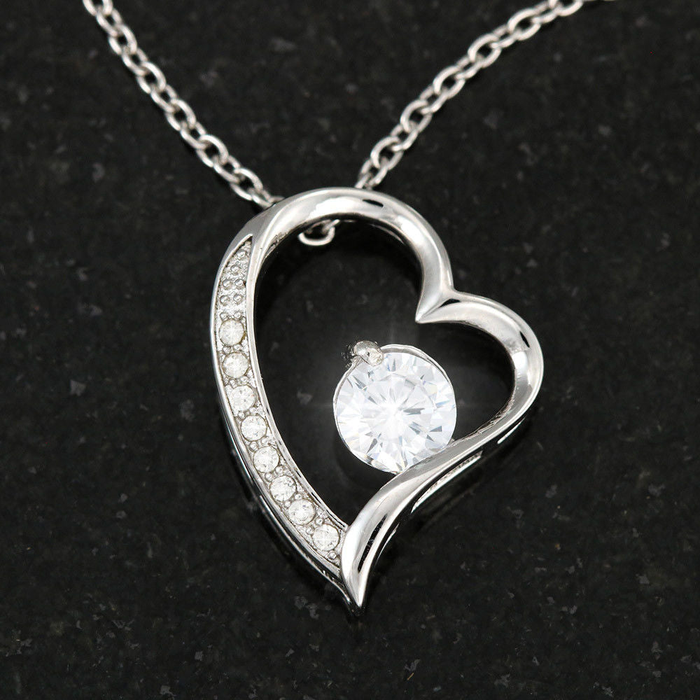 To My Wife Forever & Always Pendant 18k Gold or Stainless Steel 18" Necklace - Forever Love Necklace Gift Idea For Woman