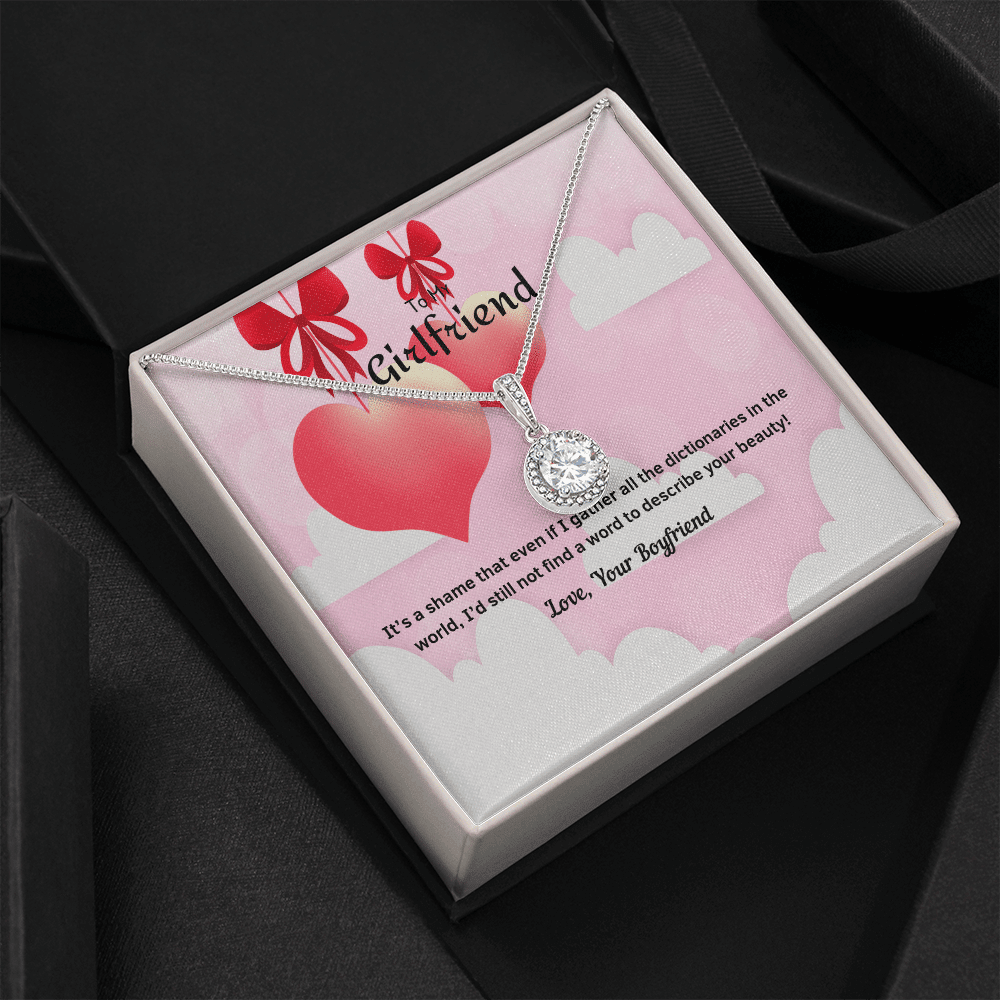 To My Girlfriend Valentines Gift No Word to Describe Your Beauty Eternal Union Necklace - Eternal Hope