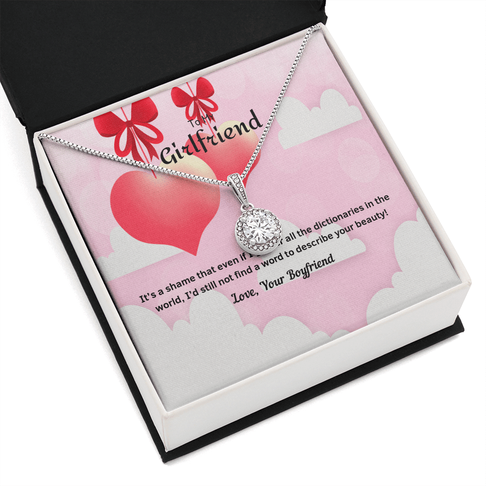 To My Girlfriend Valentines Gift No Word to Describe Your Beauty Eternal Union Necklace - Eternal Hope