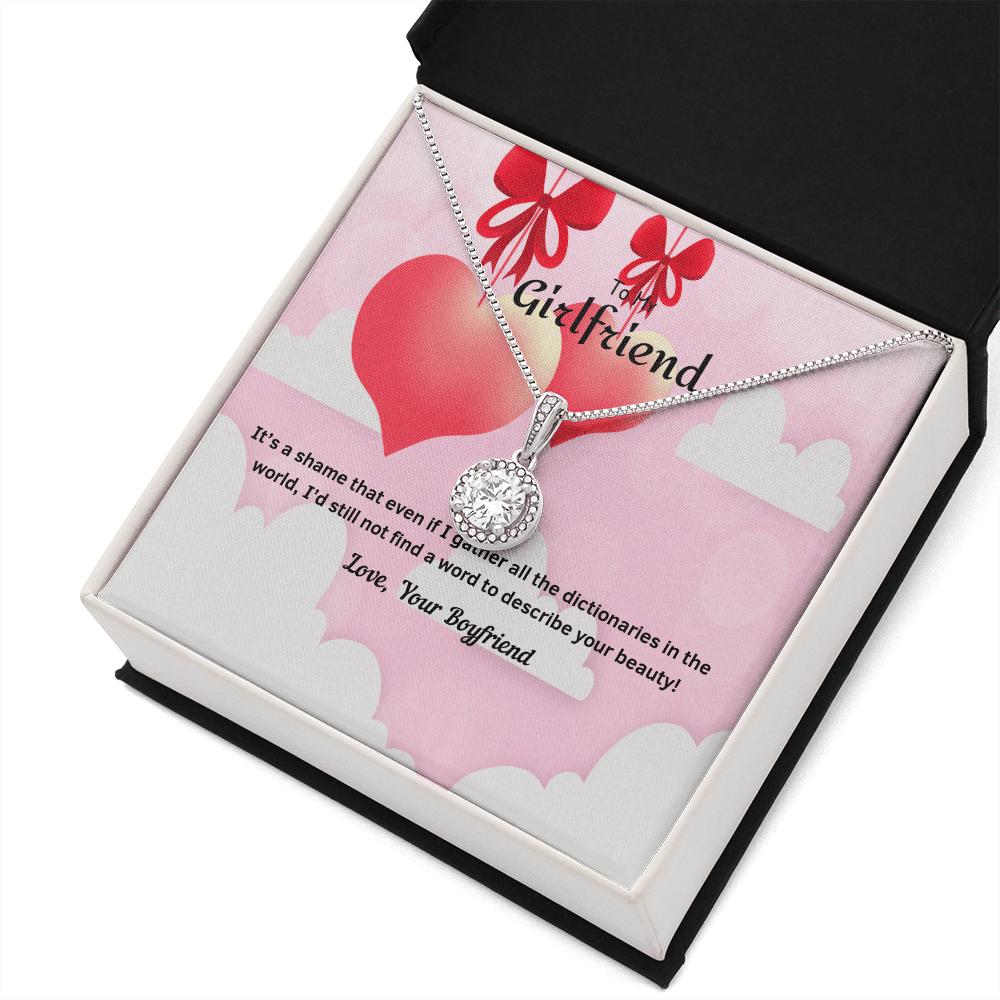 To My Girlfriend Valentines Gift No Word to Describe Your Beauty Eternal Union Necklace - Eternal Hope