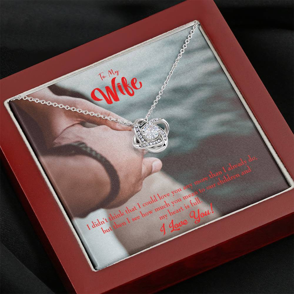 To My Wife Meaningful Wife Message Wife Infinity Knot Necklace Keepsake Message Card Stainless Steel Cz Pendant - Luxury Love Knot Necklace Meanful Gift Idea For Her/Him