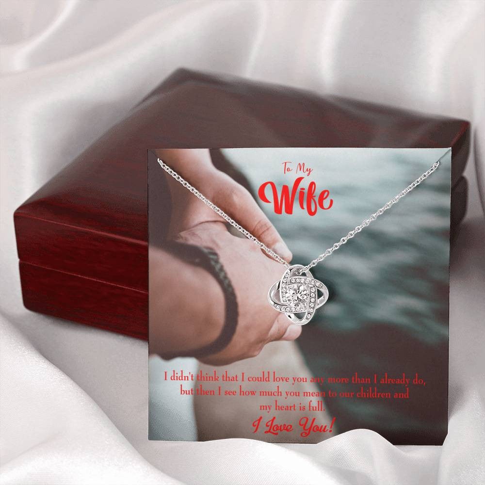 To My Wife Meaningful Wife Message Wife Infinity Knot Necklace Keepsake Message Card Stainless Steel Cz Pendant - Luxury Love Knot Necklace Meanful Gift Idea For Her/Him