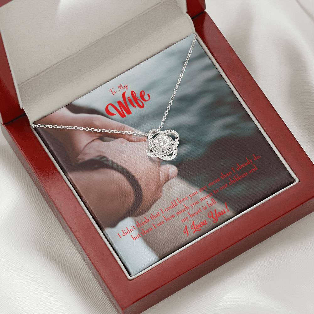 To My Wife Meaningful Wife Message Wife Infinity Knot Necklace Keepsake Message Card Stainless Steel Cz Pendant - Luxury Love Knot Necklace Meanful Gift Idea For Her/Him