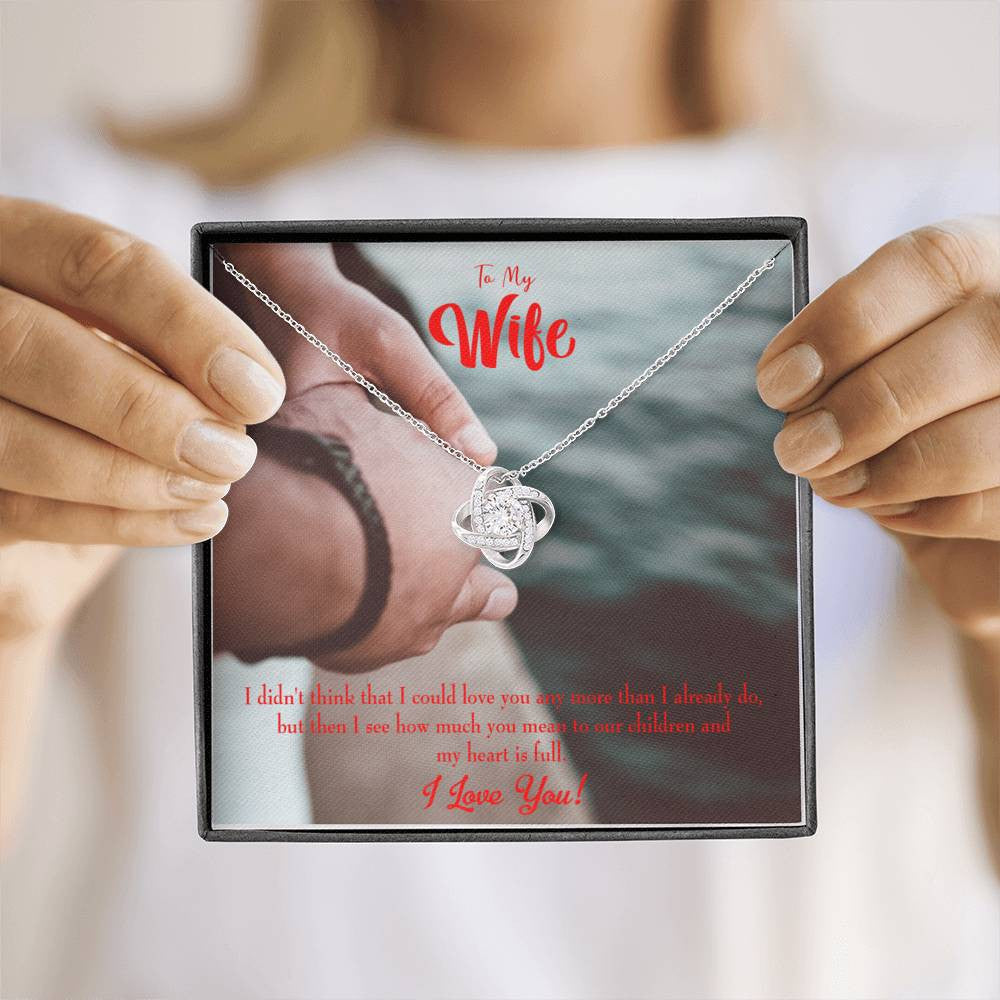 To My Wife Meaningful Wife Message Wife Infinity Knot Necklace Keepsake Message Card Stainless Steel Cz Pendant - Luxury Love Knot Necklace Meanful Gift Idea For Her/Him