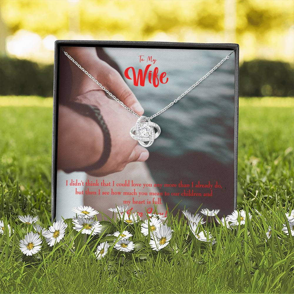 To My Wife Meaningful Wife Message Wife Infinity Knot Necklace Keepsake Message Card Stainless Steel Cz Pendant - Luxury Love Knot Necklace Meanful Gift Idea For Her/Him