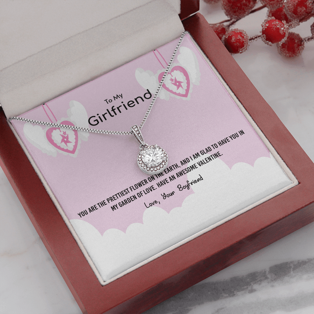 To My Girlfriend Valentines Gift Prettiest Flower Glad To have You Eternal Union Necklace - Eternal Hope