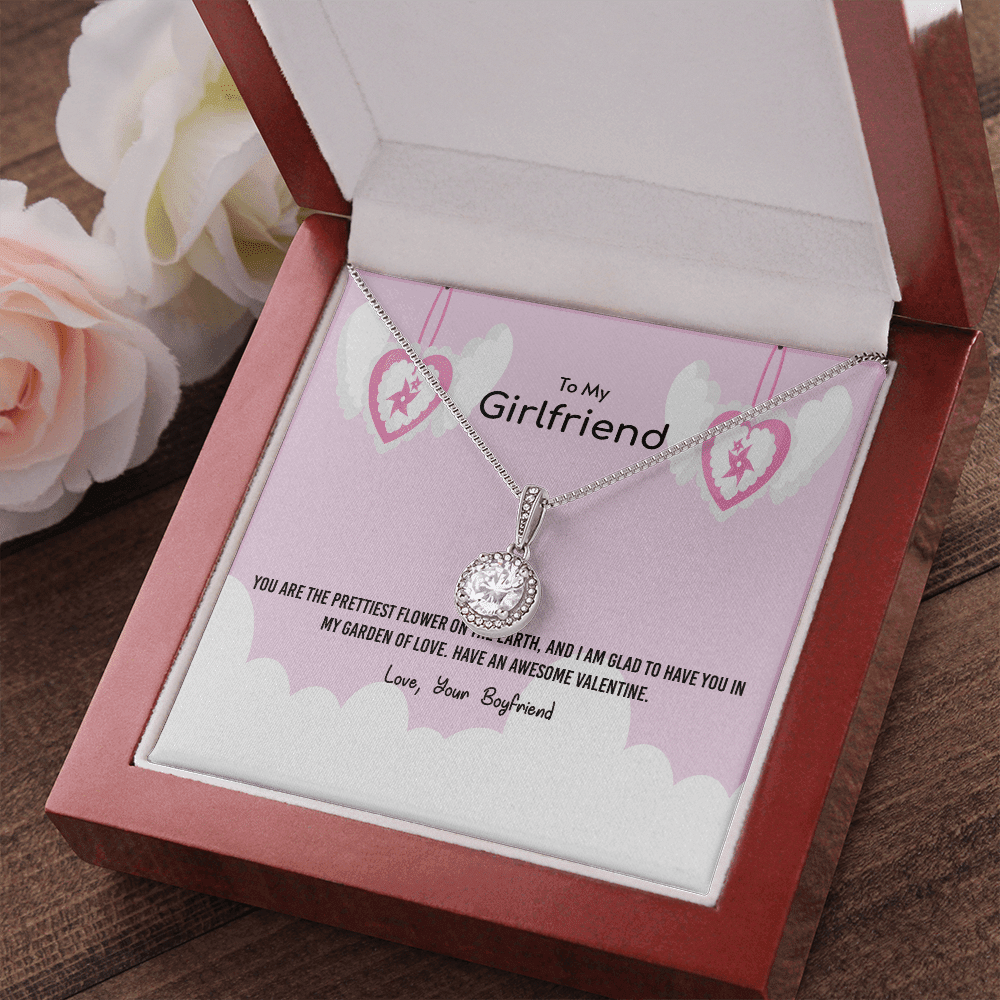 To My Girlfriend Valentines Gift Prettiest Flower Glad To have You Eternal Union Necklace - Eternal Hope