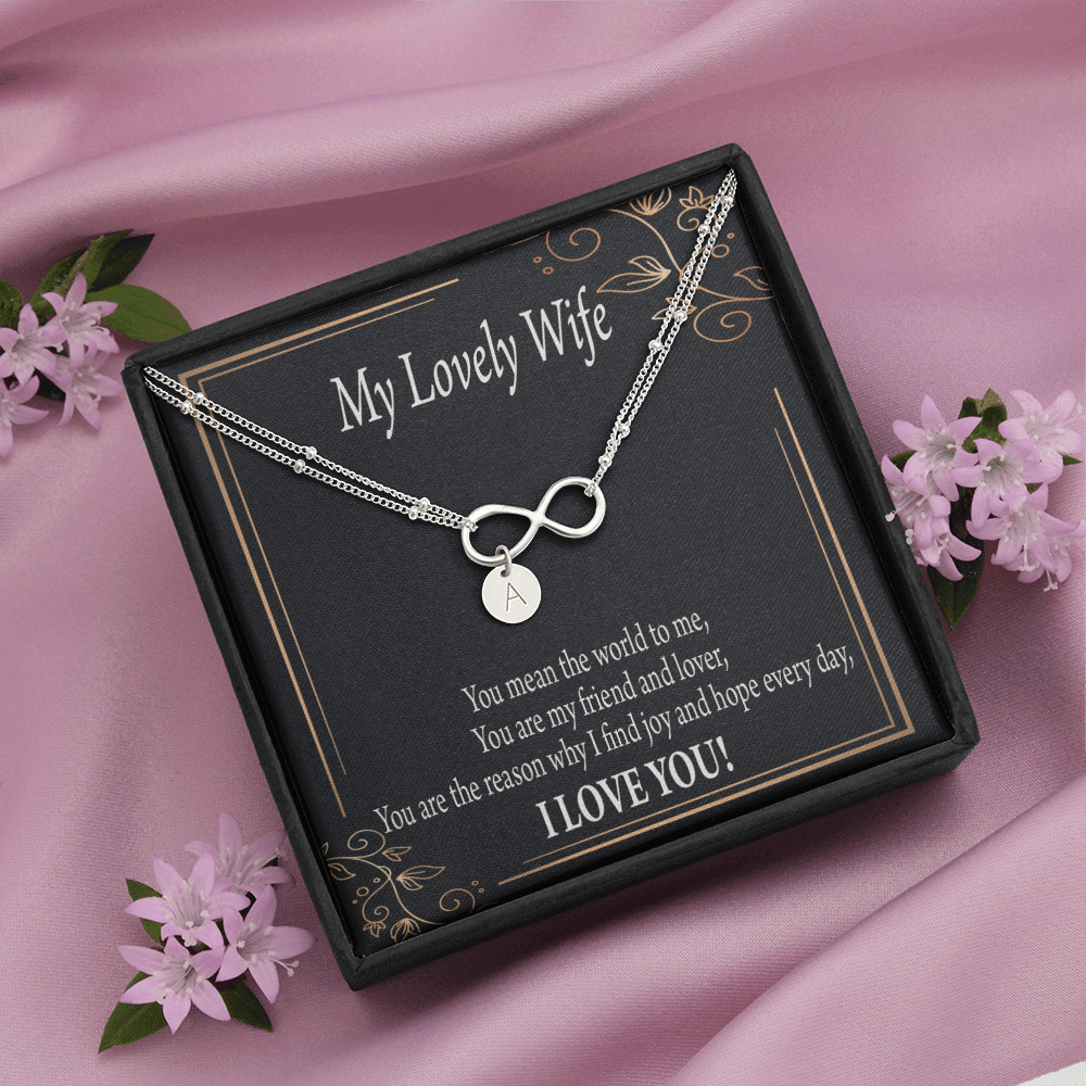 To My Wife You Are The Reason Infinity Bracelet With Initial Charms - Infinity Bracelet