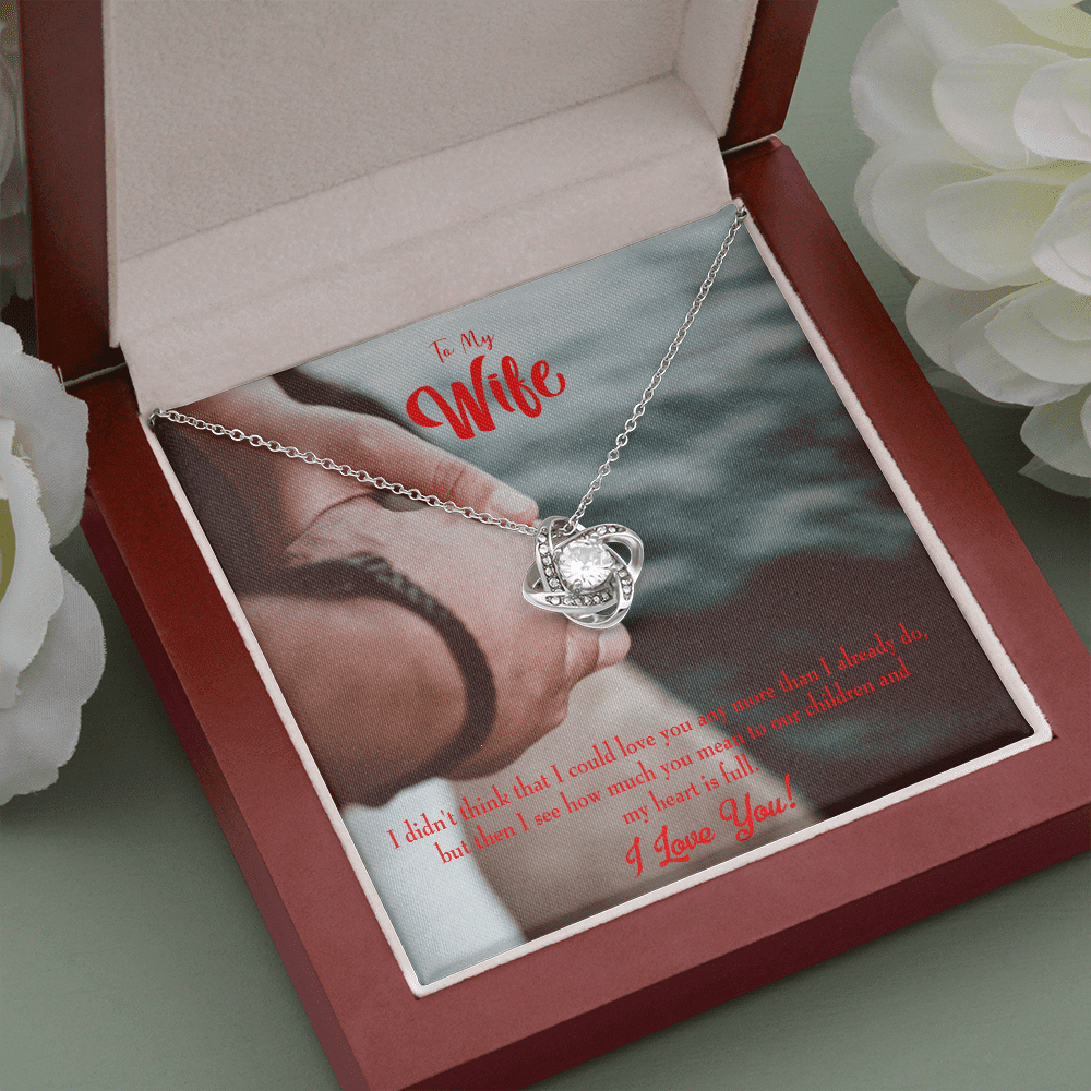 To My Wife Meaningful Wife Message Wife Infinity Knot Necklace Keepsake Message Card Stainless Steel Cz Pendant - Luxury Love Knot Necklace Meanful Gift Idea For Her/Him