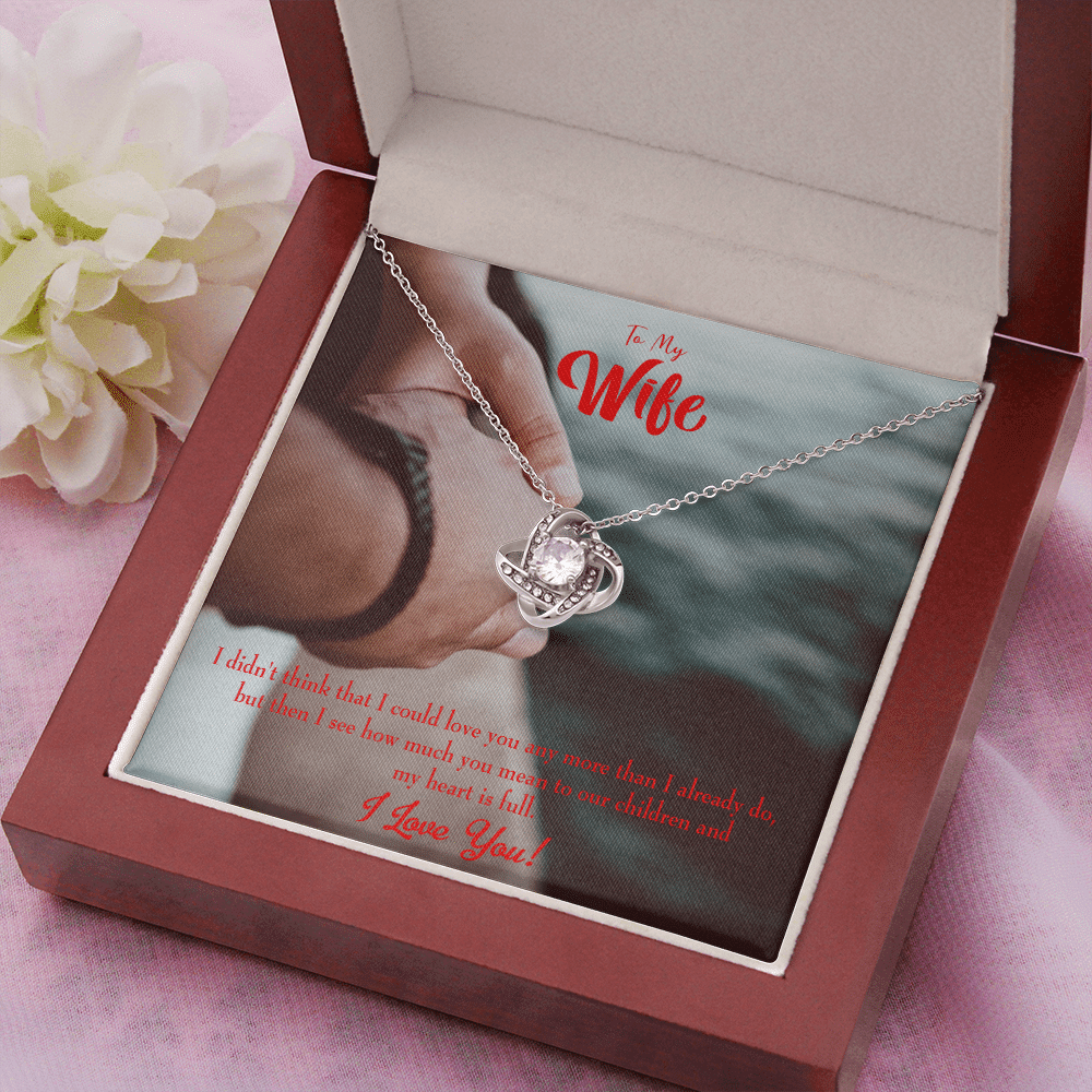 To My Wife Meaningful Wife Message Wife Infinity Knot Necklace Keepsake Message Card Stainless Steel Cz Pendant - Luxury Love Knot Necklace Meanful Gift Idea For Her/Him