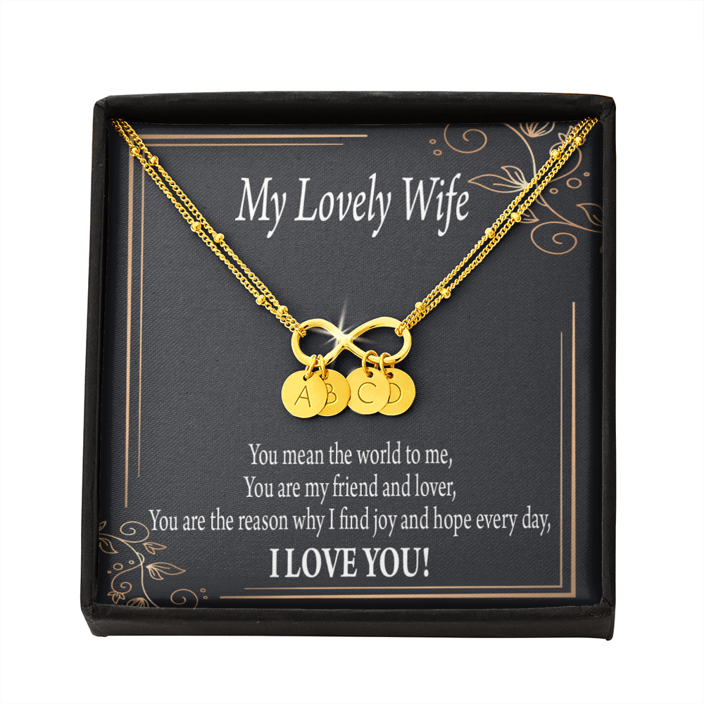 To My Wife You Are The Reason Infinity Bracelet With Initial Charms - Infinity Bracelet