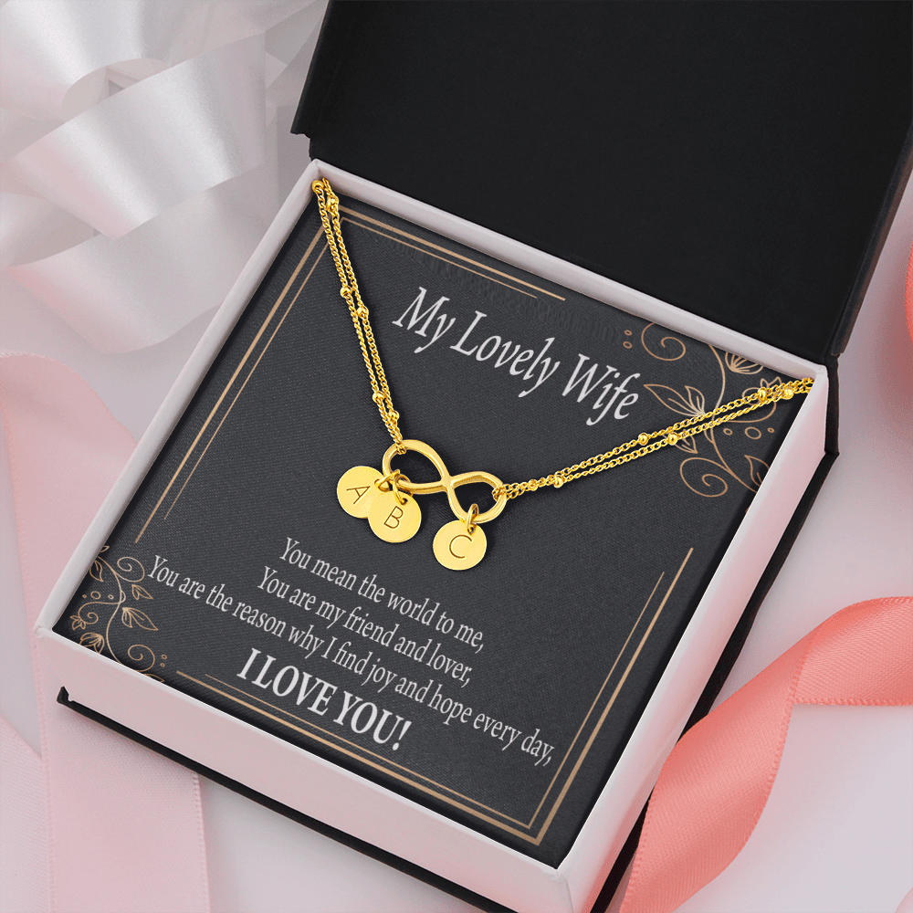 To My Wife You Are The Reason Infinity Bracelet With Initial Charms - Infinity Bracelet