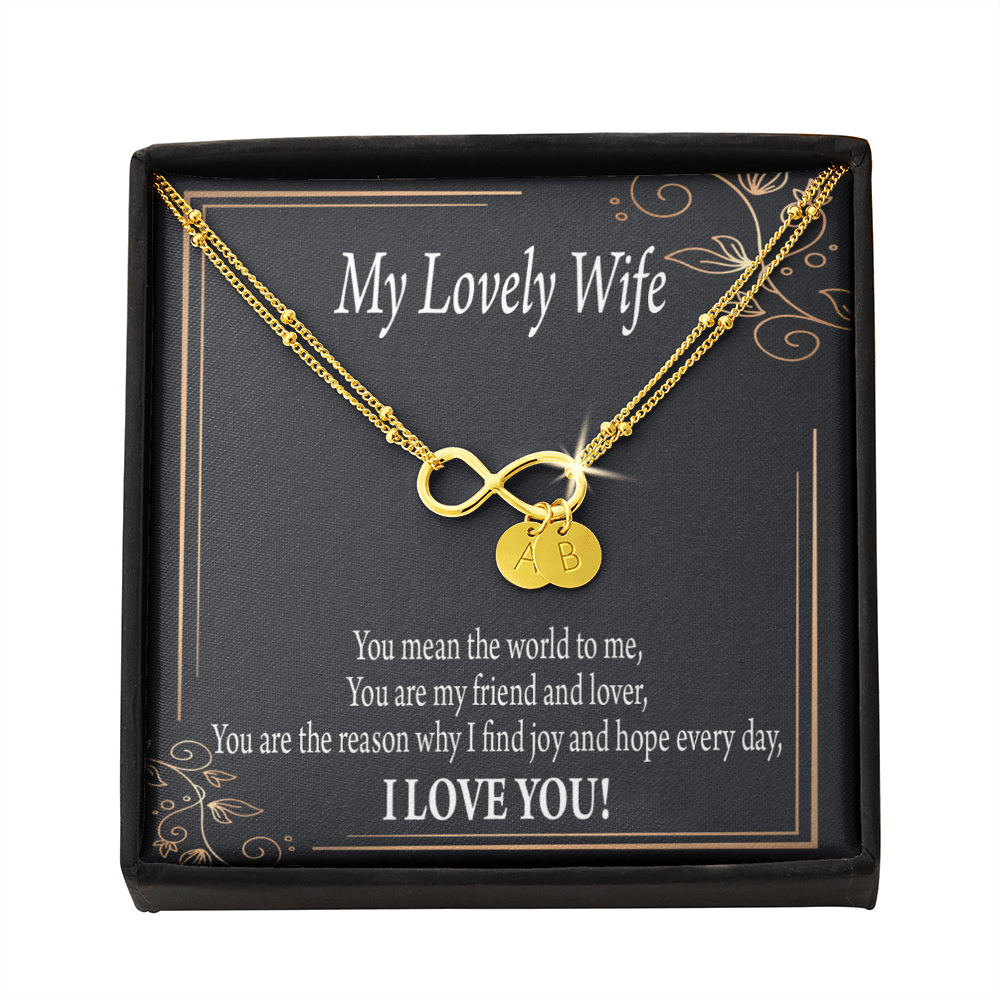 To My Wife You Are The Reason Infinity Bracelet With Initial Charms - Infinity Bracelet