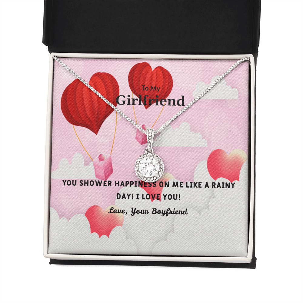 To My Girlfriend Valentines Gift You Shower Happiness on Me Hot Air Balloon Eternal Union Necklace - Eternal Hope