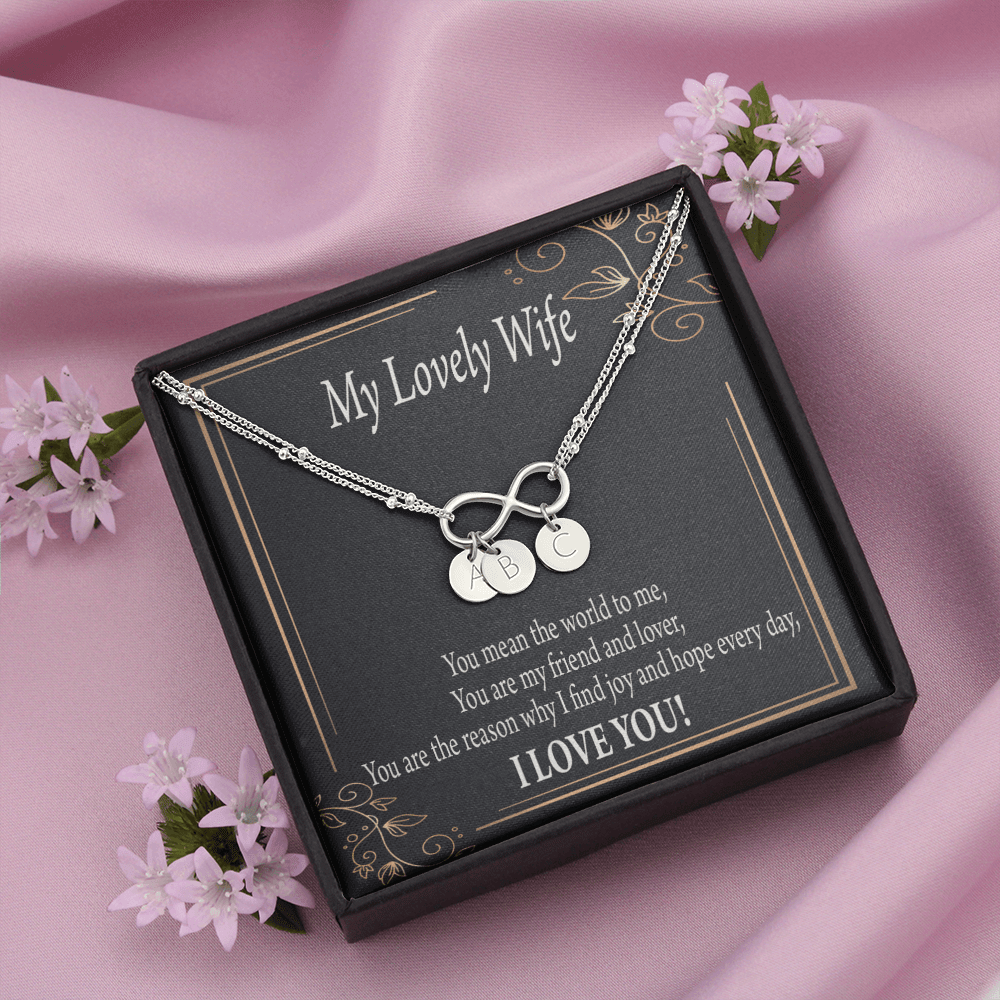 To My Wife You Are The Reason Infinity Bracelet With Initial Charms - Infinity Bracelet