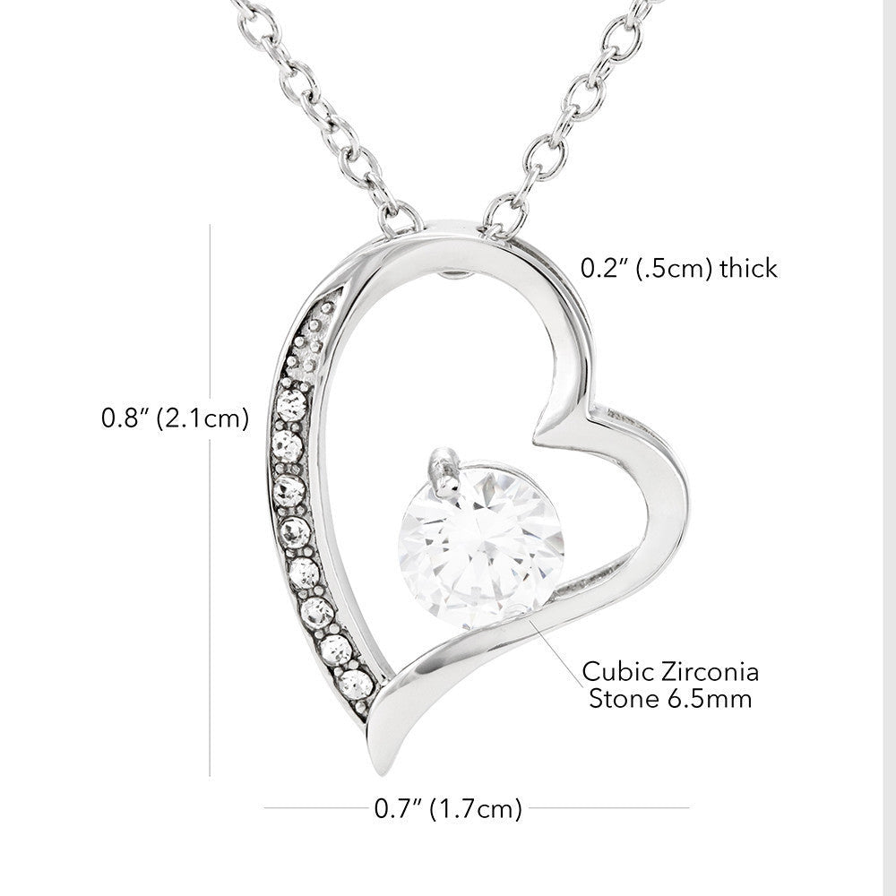 To My Wife I Count You Twice Message Card Forever Necklace 18k Gold or Stainless Steel 18" Necklace - Forever Love Necklace Gift Idea For Woman