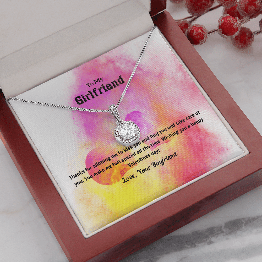 To My Girlfriend Valentines Gift Kiss and Hug Eternal Union Necklace - Eternal Hope