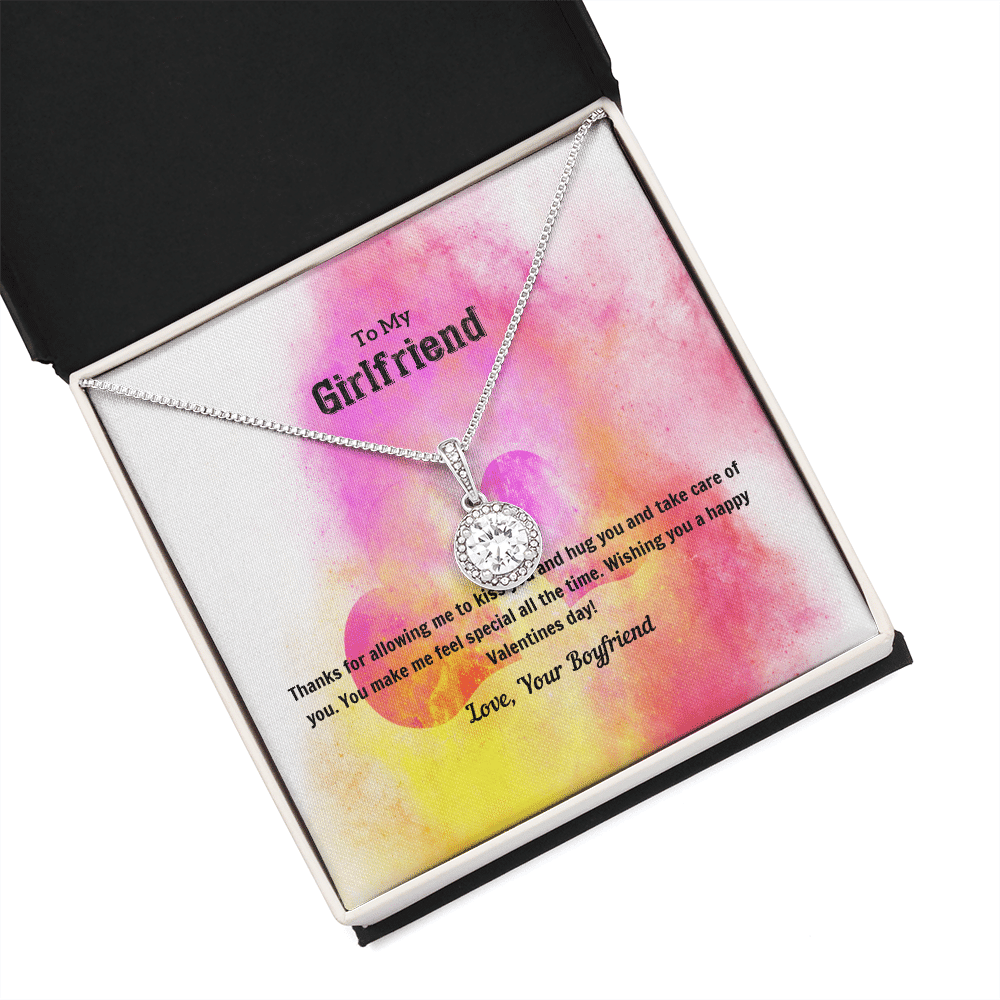 To My Girlfriend Valentines Gift Kiss and Hug Eternal Union Necklace - Eternal Hope