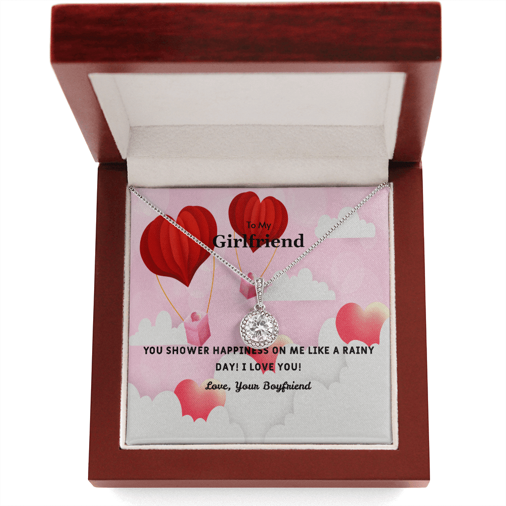To My Girlfriend Valentines Gift You Shower Happiness on Me Hot Air Balloon Eternal Union Necklace - Eternal Hope
