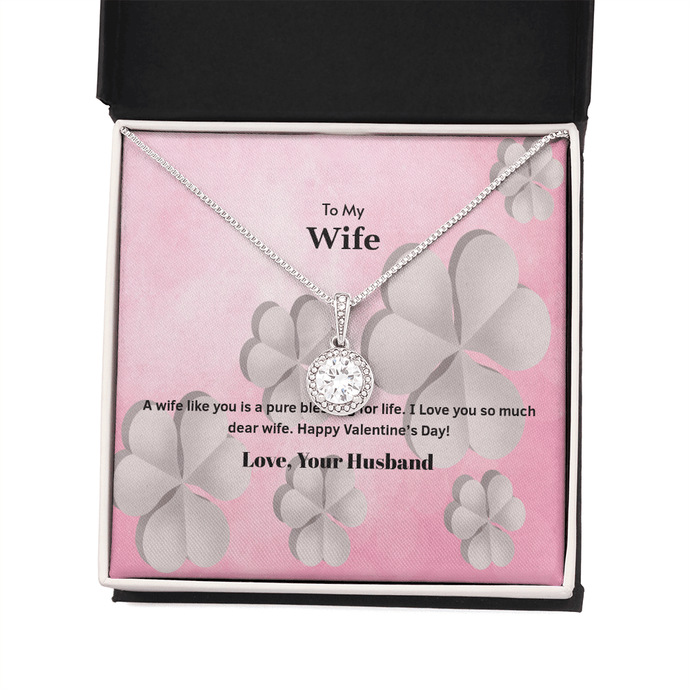 Wife Valentines Gift A Wife is a Pure Blessing Eternal Union Necklace - Eternal Hope