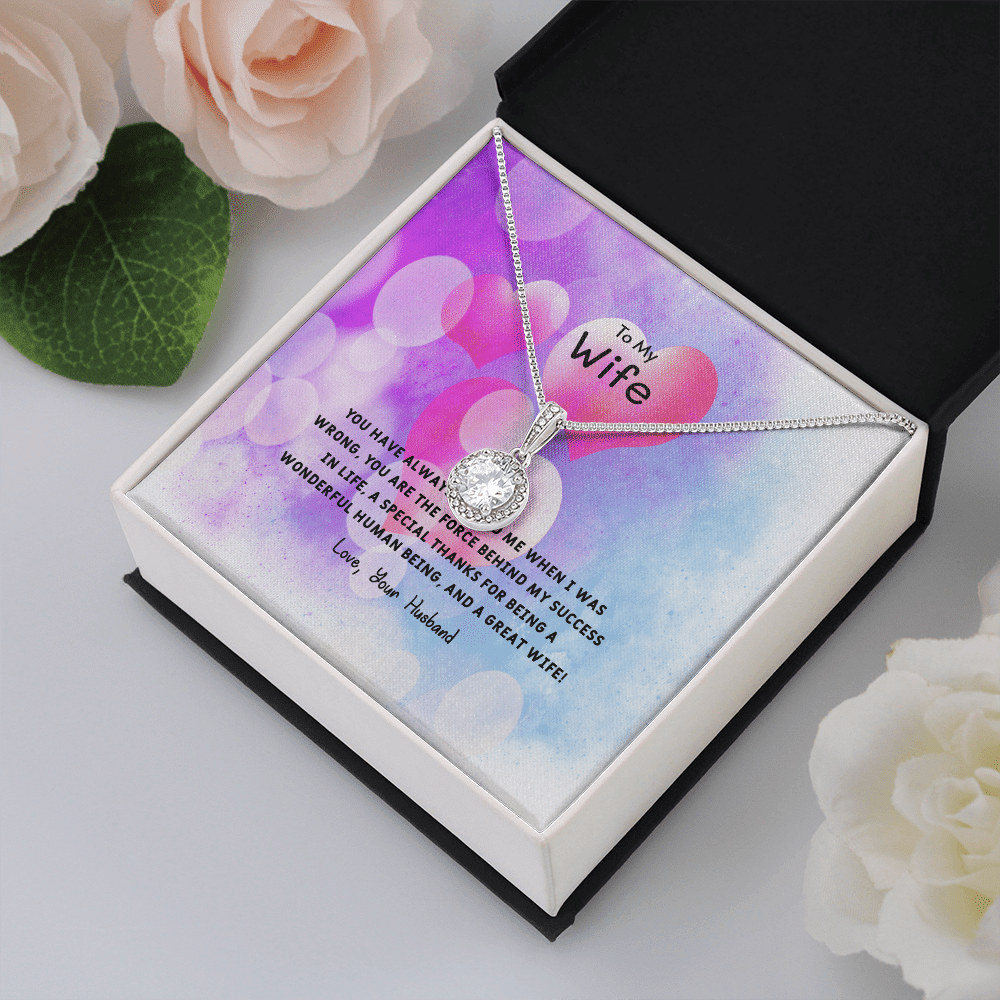 Wife Valentines Gift The Force Behind My Success Eternal Union Necklace - Eternal Hope