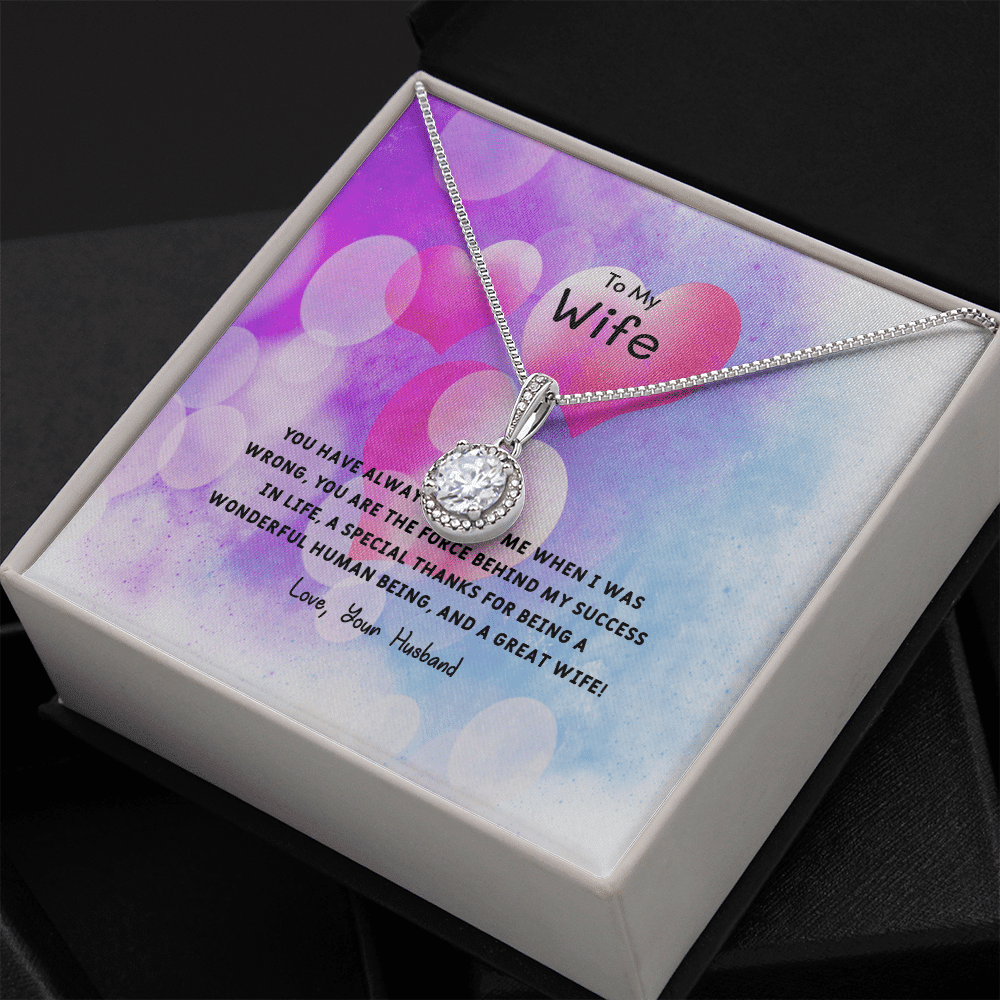 Wife Valentines Gift The Force Behind My Success Eternal Union Necklace - Eternal Hope