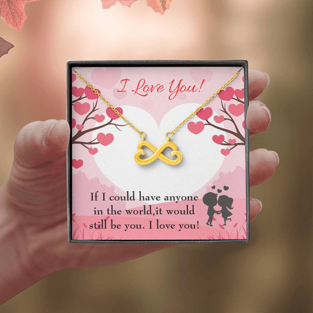 It Would Still Be You Infinity Stainless Steel Pendant Wife Gift Love Message Card - Infinity Love Necklace