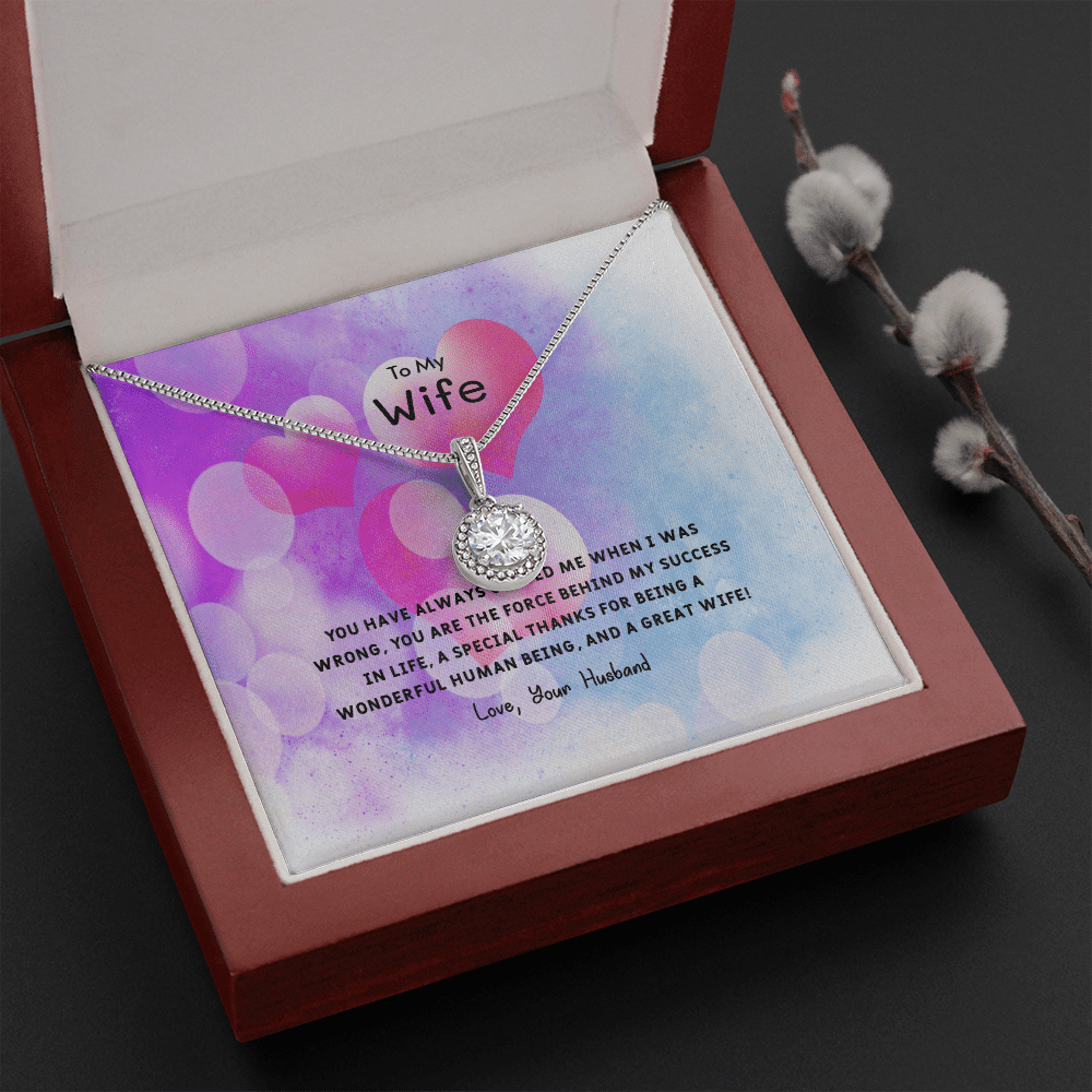 Wife Valentines Gift The Force Behind My Success Eternal Union Necklace - Eternal Hope