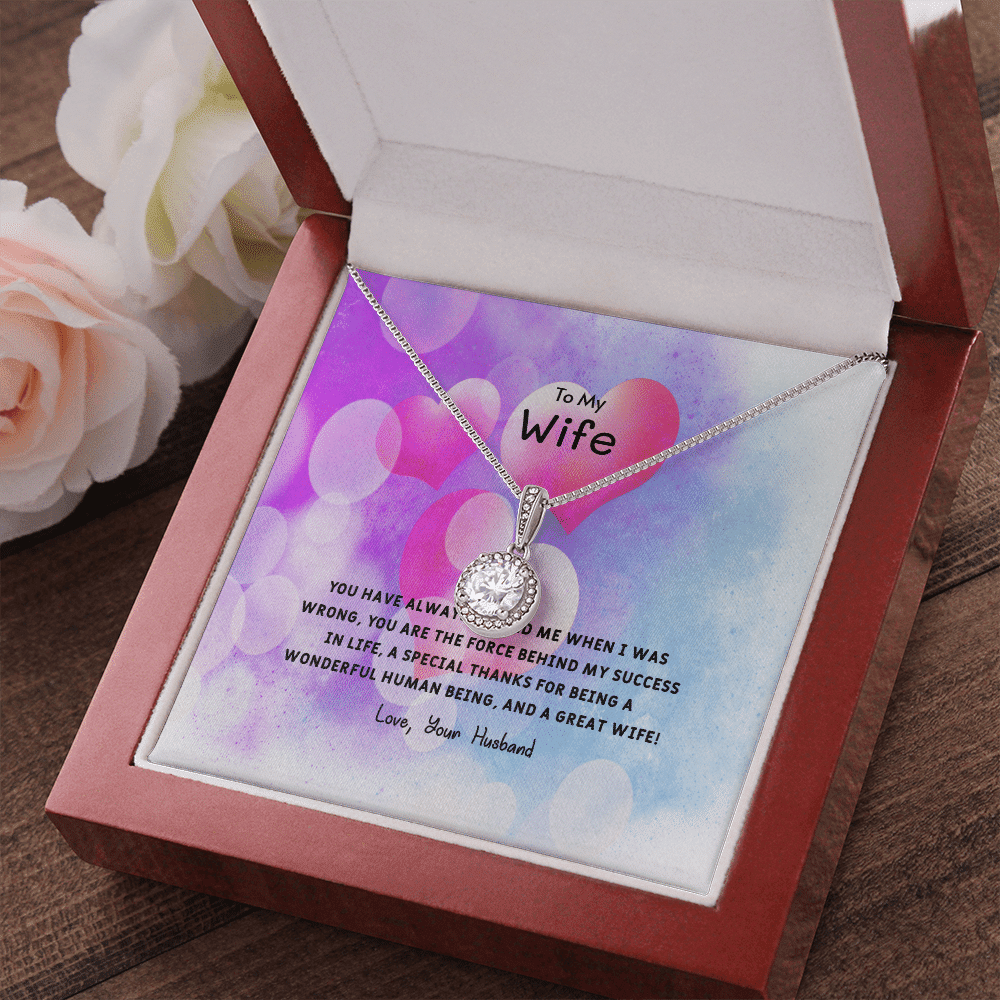 Wife Valentines Gift The Force Behind My Success Eternal Union Necklace - Eternal Hope