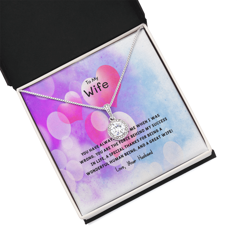 Wife Valentines Gift The Force Behind My Success Eternal Union Necklace - Eternal Hope