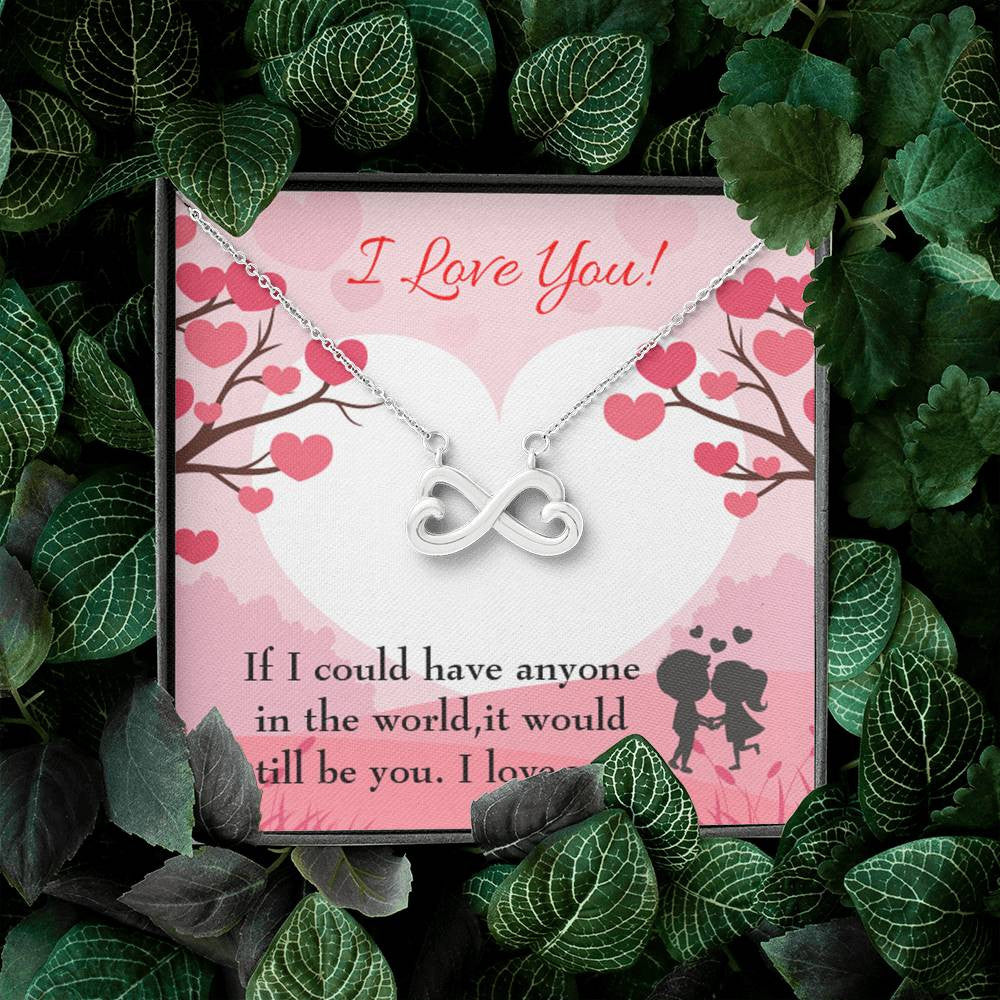 It Would Still Be You Infinity Stainless Steel Pendant Wife Gift Love Message Card - Infinity Love Necklace