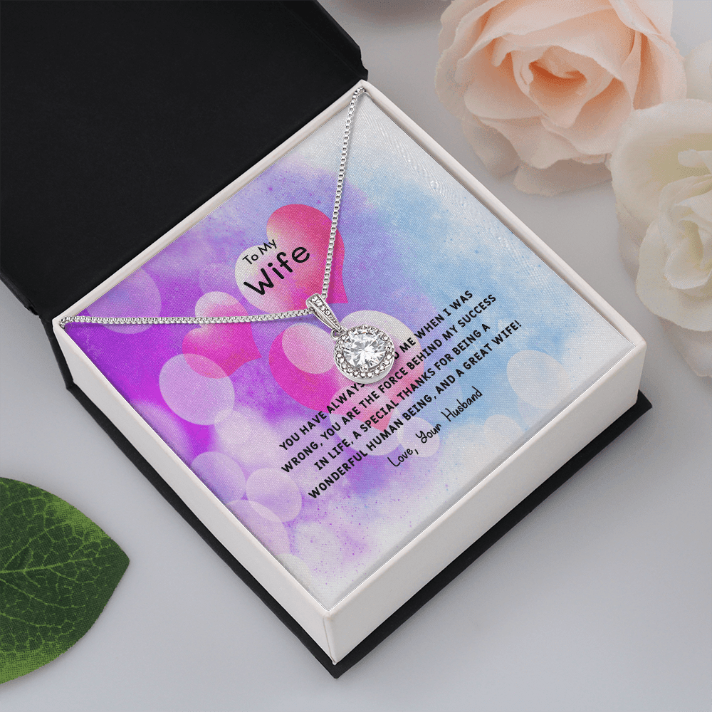 Wife Valentines Gift The Force Behind My Success Eternal Union Necklace - Eternal Hope
