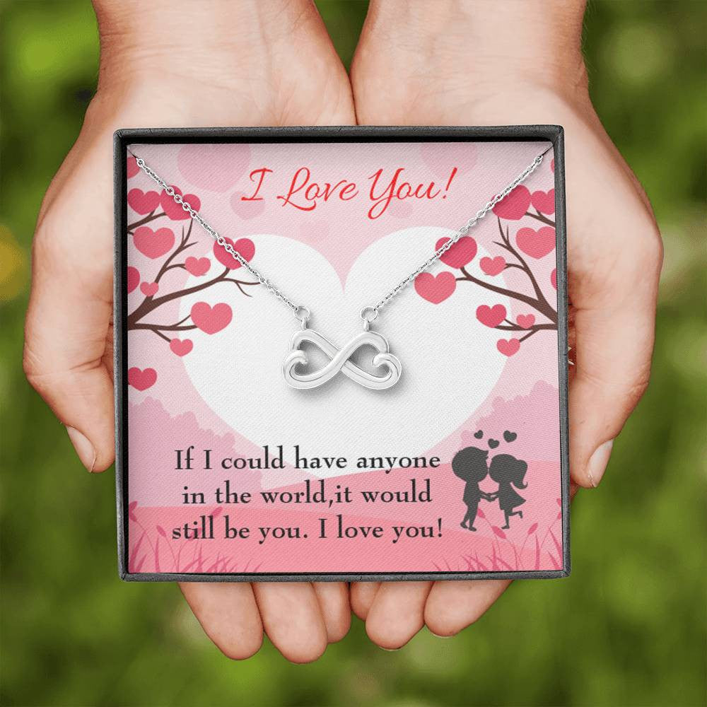 It Would Still Be You Infinity Stainless Steel Pendant Wife Gift Love Message Card - Infinity Love Necklace