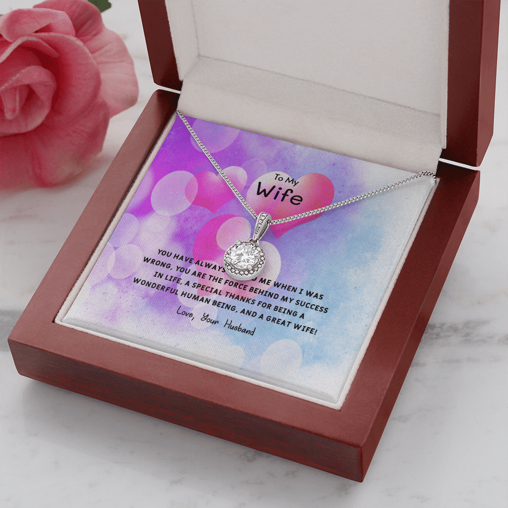 Wife Valentines Gift The Force Behind My Success Eternal Union Necklace - Eternal Hope