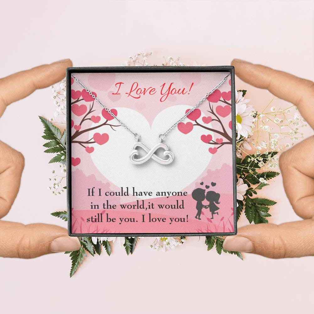 It Would Still Be You Infinity Stainless Steel Pendant Wife Gift Love Message Card - Infinity Love Necklace