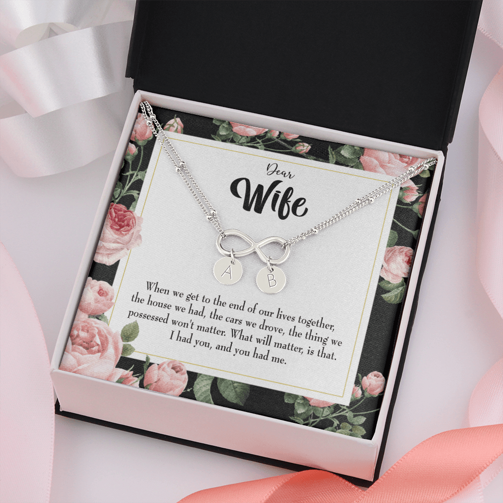 To My Wife Have Each Other Infinity Bracelet With Initial Charms - Infinity Bracelet