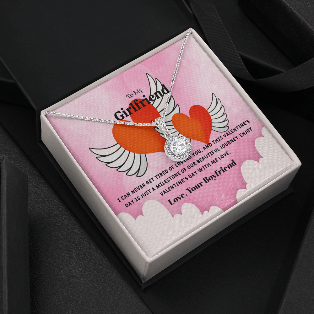 To My Girlfriend Valentines Gift Never Tired of Loving You Eternal Union Necklace - Eternal Hope