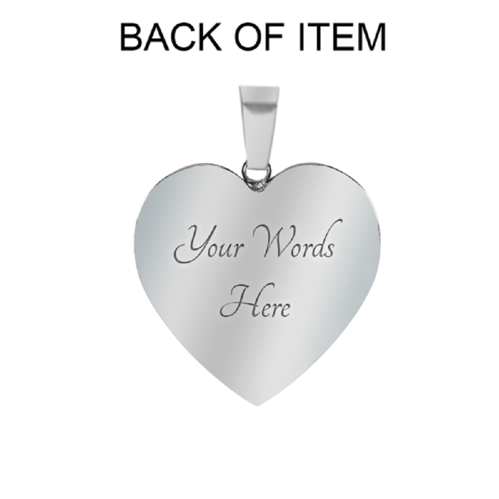 Personalized To My Wife You Have Left My Life Stainless Steel or 18k Gold Heart Pendant Necklace Jewelry Gift - Photo Upload Cards