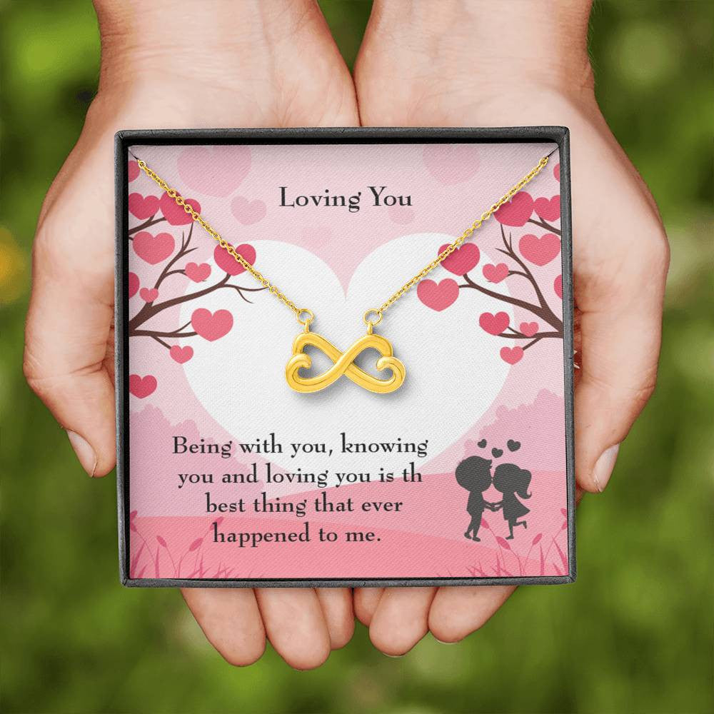Loving You Infinity Stainless Steel Pendant Love Message Card Wife Gift - Infinity Love Necklace