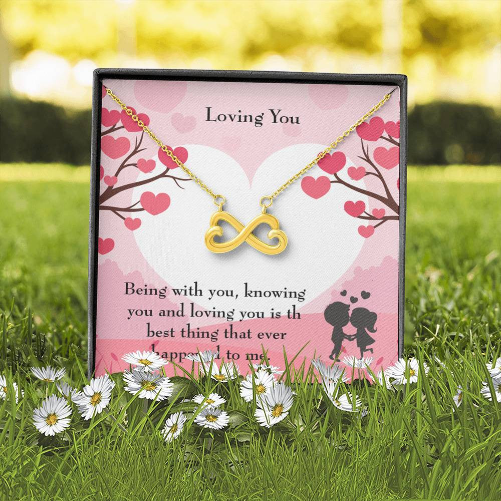 Loving You Infinity Stainless Steel Pendant Love Message Card Wife Gift - Infinity Love Necklace