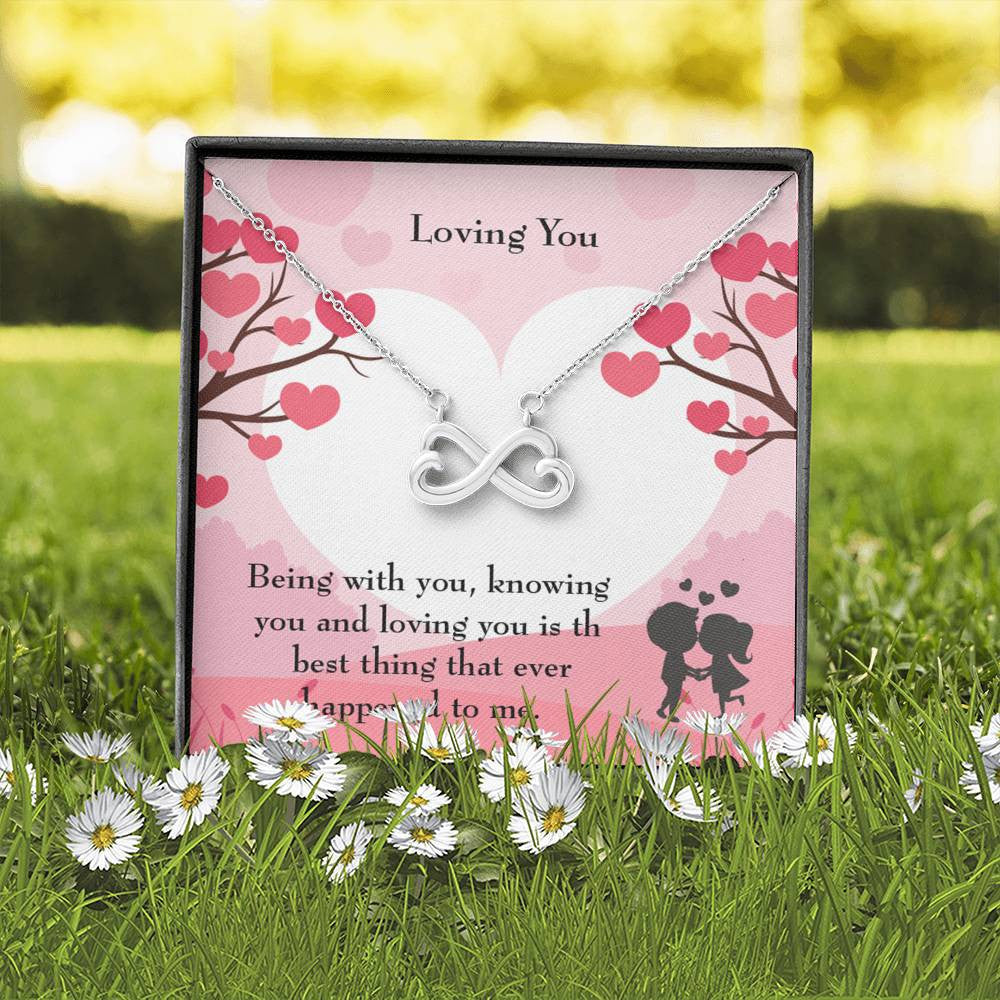 Loving You Infinity Stainless Steel Pendant Love Message Card Wife Gift - Infinity Love Necklace