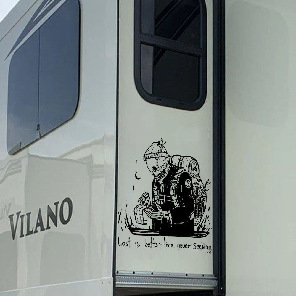 Camping Crack Decal, Funny Car Sticker For Window & Bumper