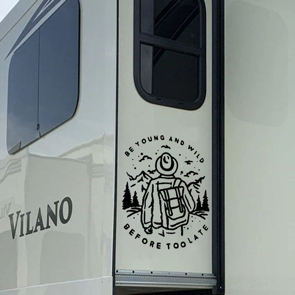 Camping Crack Sticker, Funny Car Decal For Window & Bumper