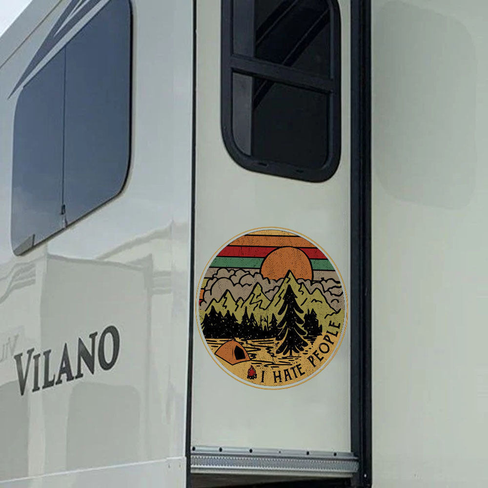 Camping Sticker, Car Decal For Window & Bumper
