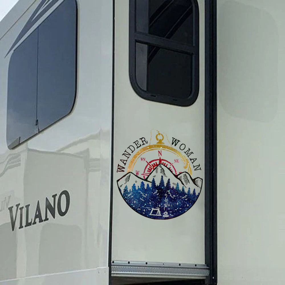 Camping Crack Sticker, Funny Car Decal For Window & Bumper