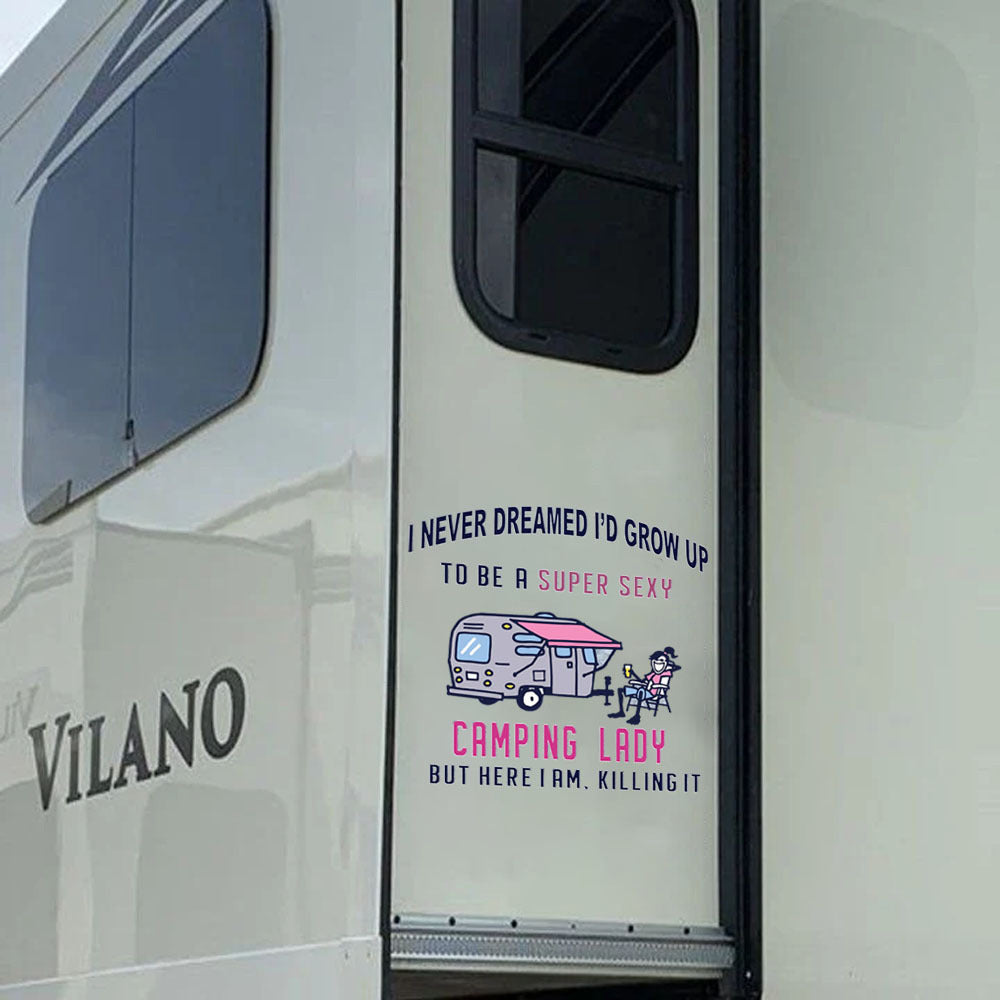 Camping Crack Decal, Funny Car Sticker For Window & Bumper