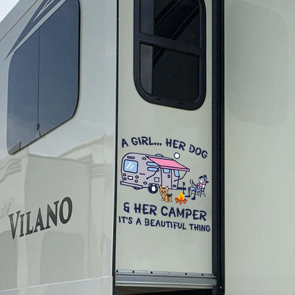 Camping Crack Sticker, Funny Car Decal For Window & Bumper