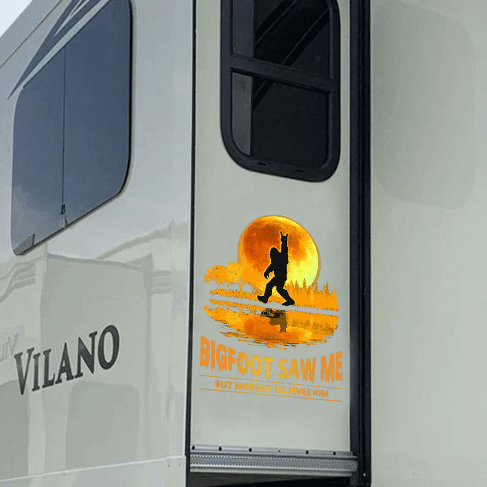 Camping Door Decal, Car Sticker For Window & Bumper