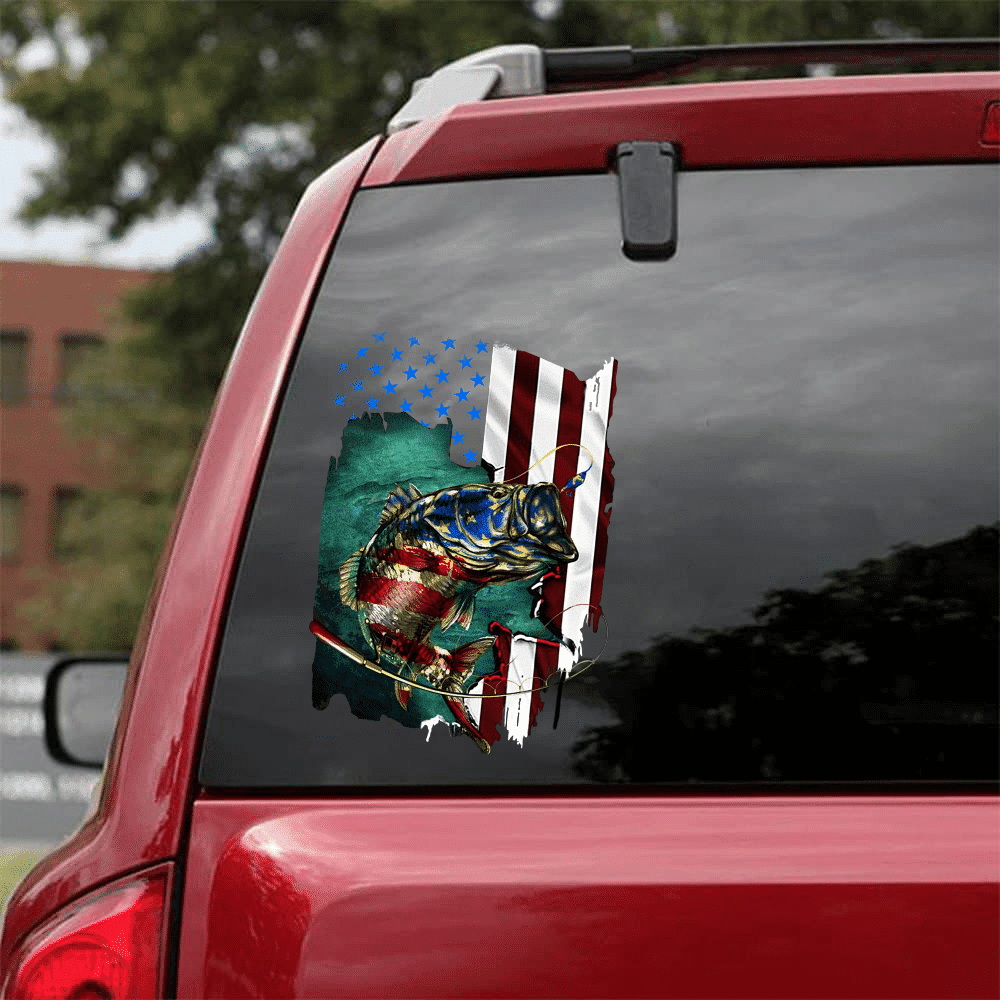 Funny Fishing Door Decal, Car Sticker For Window & Bumper