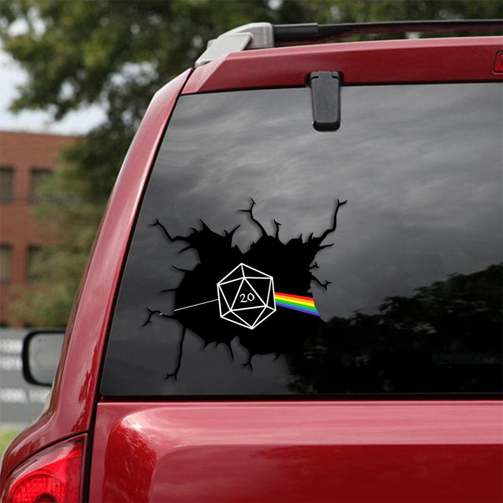 Lgbt Dnd Crack Decal, Funny Car Sticker For Window & Bumper